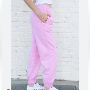 Brandy Melville Light Pink Pull On Jogger Sweatpants